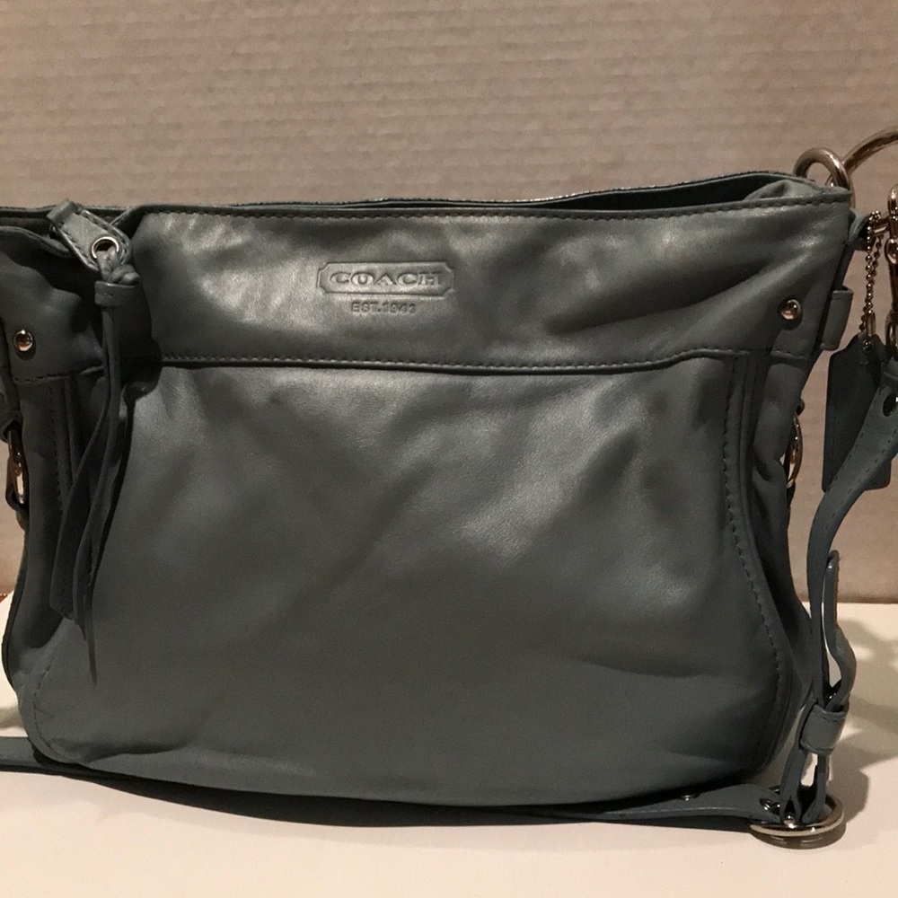 Coach “Zoe” Light Blue Shoulder/ Crossbody Bag